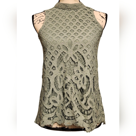 Rewind Tops - Rewind Sleeveless Lace Blouse